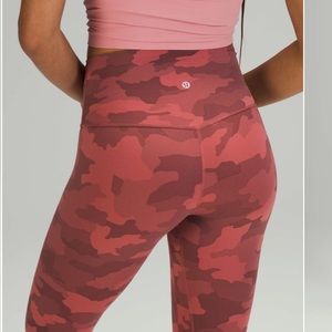 lululemon align pink camo leggings size 14 - 21 in inseam
